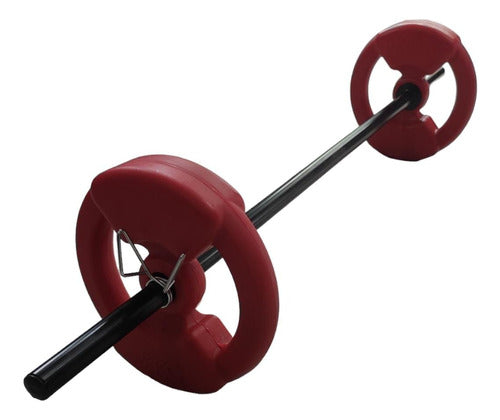 Tourmalhyn Combo Kit Body Pump Bar + 2 Disc 5kg Gym Training 1