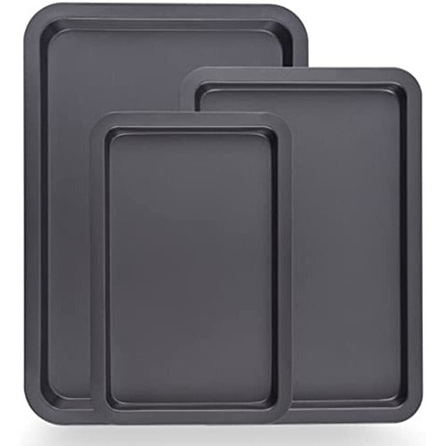 NutriChef 3-Pc. Non-Stick Cookie Trays - PFOAm PFOSm Free 0