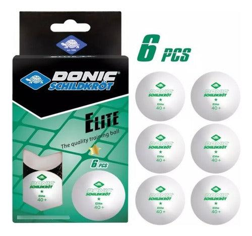 Donic Schildkrot Elite 1 Star Table Tennis Balls - Pack of 6 0