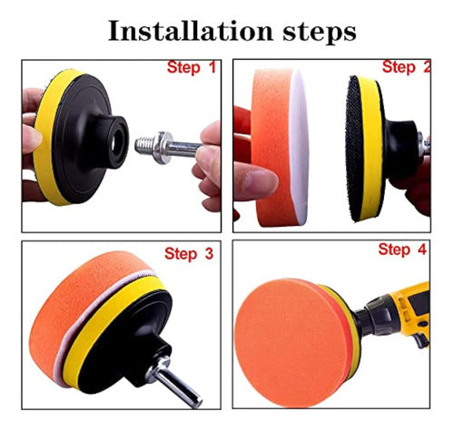 Shuaxi 5+4 Polishing Pads 6 Inches and Wool Cutting Pad for Drill Buffing Accessory 3