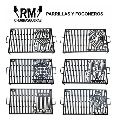 Embedded Charcoal BBQ Grill + Soccer Fan Grate Racing Design 5