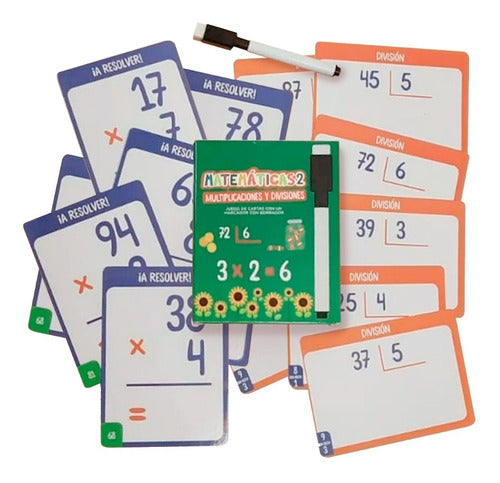 Barco de Papel Juegos De Cartas Didácticas Matemáticas Multiplicaciones 1