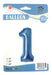 Tu Mundo Metallic Number Balloons 41 Cm Blue 3