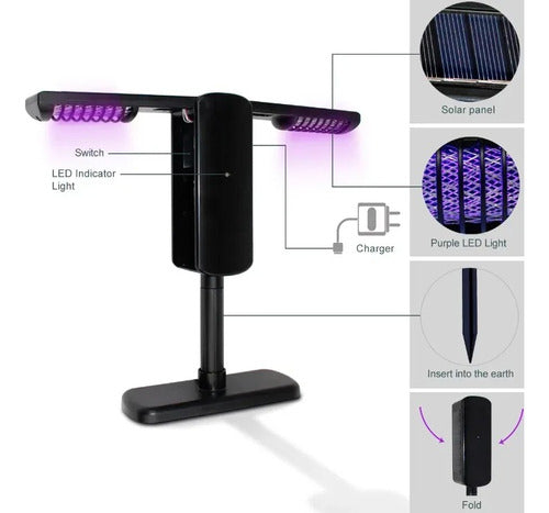 PESTGATE Solar UV Insect Killer Lamp for Flies and Mosquitoes 1