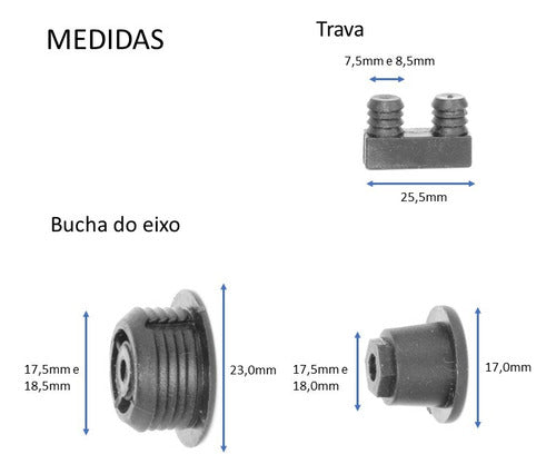 Kit Articulador P/ Sapateira Duplo Móveis Articulação Preto 3