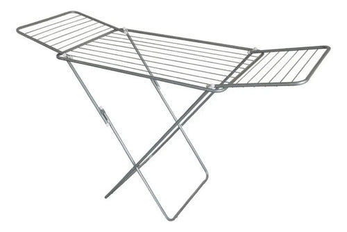 Folding Clothes Drying Rack with 8 Reinforced Rods and Wings 0
