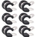 Keadic 20pcs 3/8 (10mm) Rubber Cushioned Stainless Steel Insulated Clamps 0