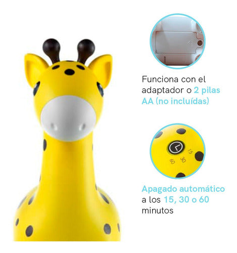 My Baby Homedics Night Light Giraffe Portable Relax 2