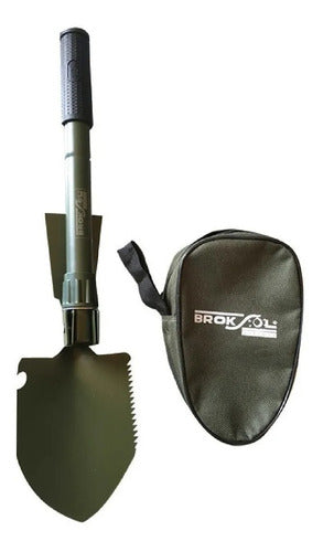 Foldable Steel Shovel with Compass, Saw, and Case 0