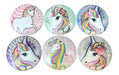 Unicornio Set Of 6 Unicorn Print Wood Cabinet Knobs 0