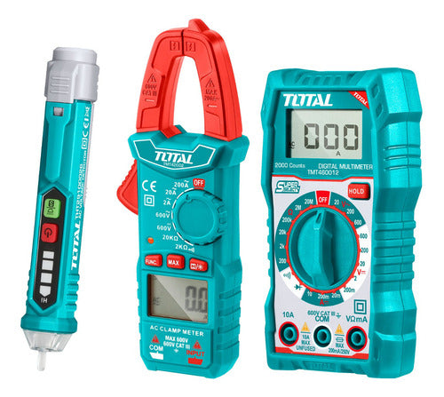 Total Kit Electricista, Multímetro, Amperímetro, Detector Voltaje 0