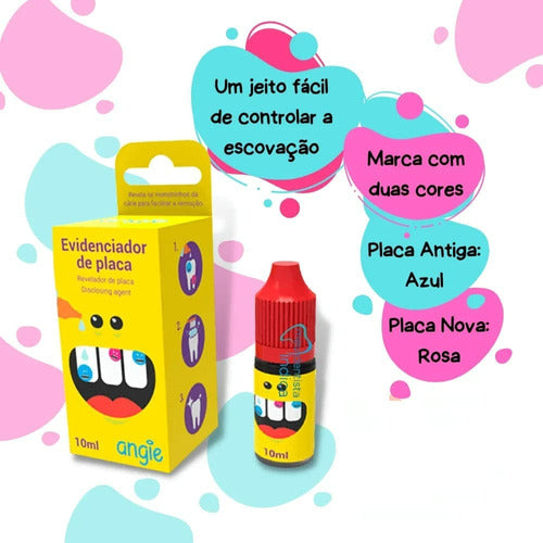 Evidenciador De Placa Bacteriana - Infantil - 10 Ml - Angie 4