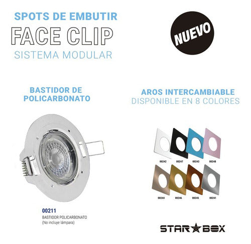 Star Box Spot Dicroica GU10 Pvc Recessed Square White 1