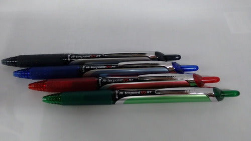 Pilot Roller Hi Tecpoint V5 RT Retractable Pen - Japan - Pack of 4 5