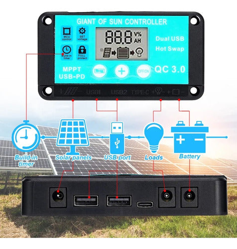 Aerador Oxigenação Painel Solar Bomba Lago Peixes Economia 1