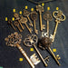 Bouti1583 Vintage Skeleton Keys Charm Set - Royal Key in Antique Bronze Pack of 12 Keys, 12 Different Styles, No Repeat 0