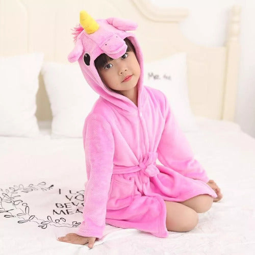 Children's Unicorn Plush Flannel Pajama Bathrobe ® Rainbow Star Unicorns 27