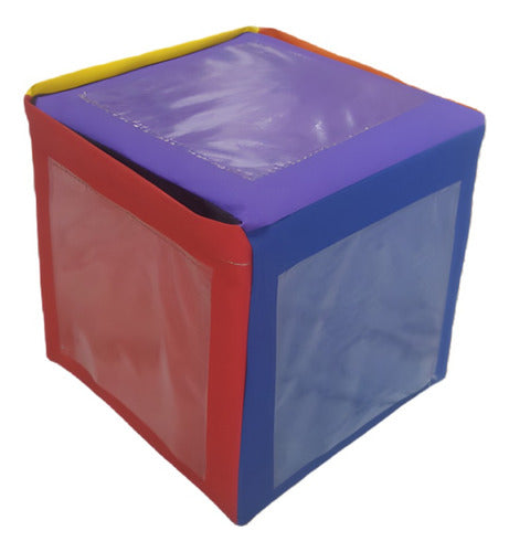 Cubo De Gomaespuma 40x40x40 Con Cierre + 6 Bolsillos 0