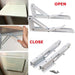 Elegant Home 2pcs 10'' White Metal Triangular Foldable Shelf Support V 0