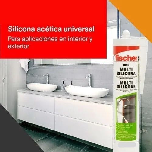 Sellador De Silicona Acetica Transparente Fischer X 280ml 1