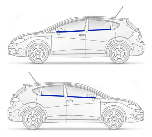 Kit Pestana Externa 4 Portas Fiat Palio Weekend 1997 A 2004 4