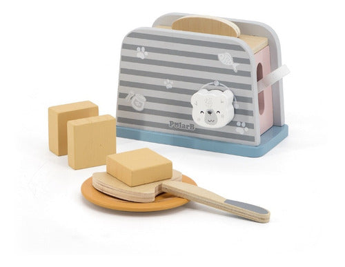 Polar B Wooden Toaster Toy Set 0