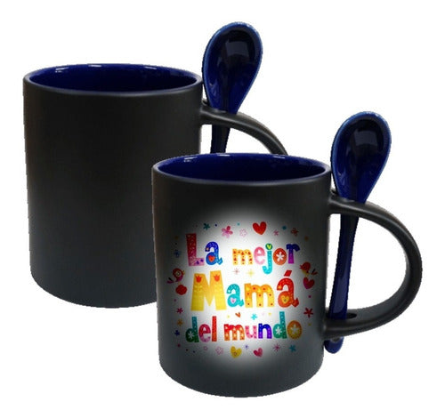 Personalized Magic Mug with Logo/Image and Spoon - Color Inside 3