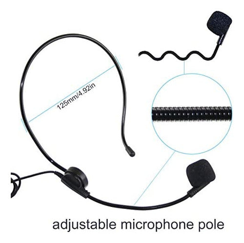 Exmax Over Ear Manos Libres Cardioide Con Cable Boom De Mic 4