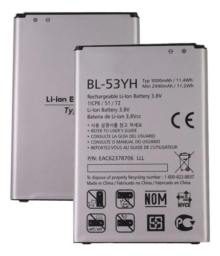 Bateria Bl-53yh Para LG G3 Bl-53yh Con Garantia 0