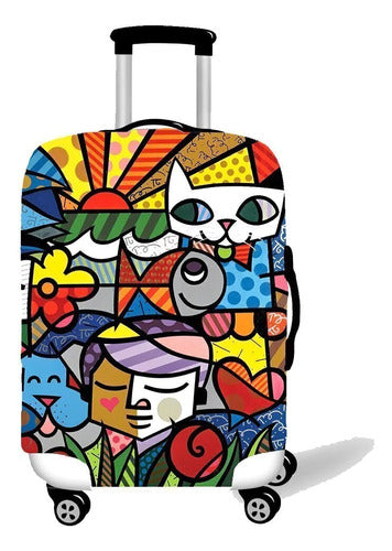 Mira Como Viajo Britto Gato Luggage Cover 0