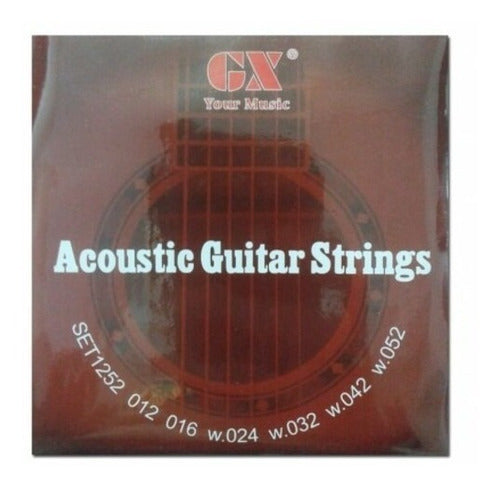 Gx Strings Encordado Para Guitarra Acustica 1252 Phosphor Bronze 0