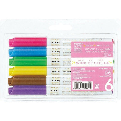 Kuretake Wink Of Stella X 6 Colors Glitter 0