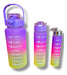 Set of 3 Motivational Sports Water Bottles with Time Tracker 76