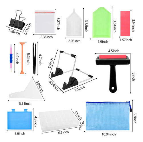 Artdot Kit Diamond Painting Luz Led A4 + Atril Super Completo 5