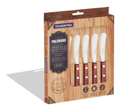 Tramontina Set of 6 Butter Spatulas - Cherry Polywood 0