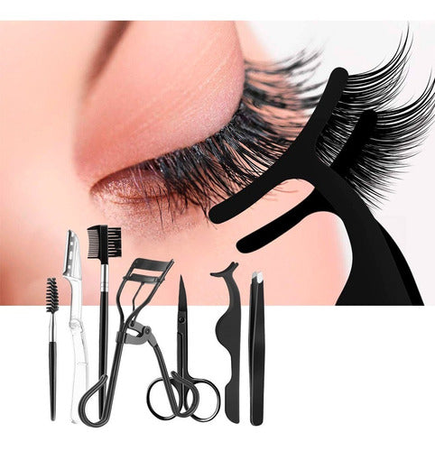 Yensen Kit X7 Eyelash Curler Scissors Tweezers Personal Care Eyebrows 1