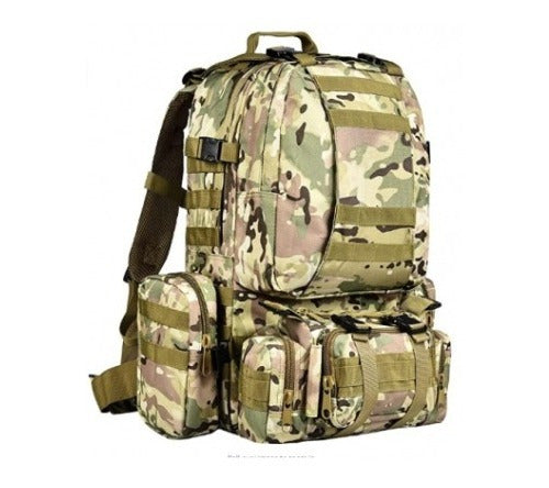 Large Camouflaged Tactical Backpack 65 Liters Military Trekking 24