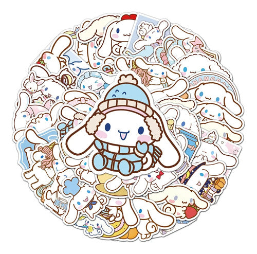 Stickers Cinnamoroll Calcomanías Papel Autoadhesivo X50 1