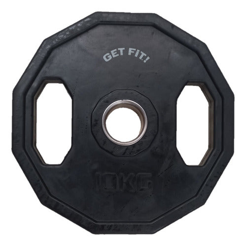 Get Fit Olympic Rubber Coated Disc 10 Kg 0