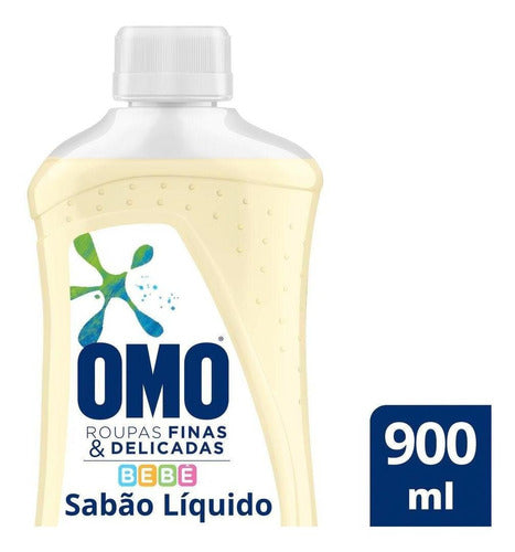 Kit 4 Omo Líquido Roupas Finas E Delicadas Bebê 900ml 1