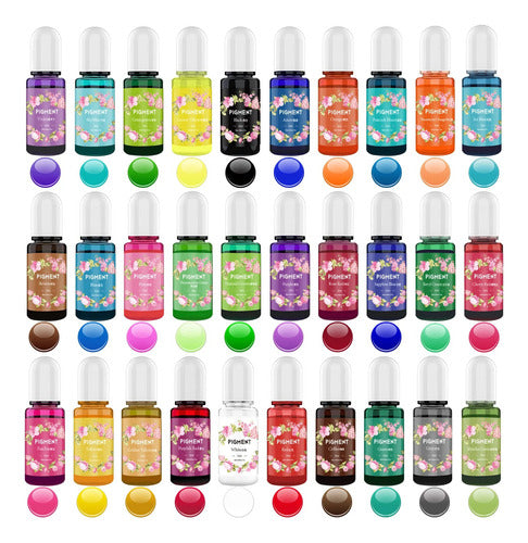 Set Pigmentos Liquidos Traslucidos Resina 10 Ml X 26 2