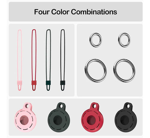 AirTag 4-Piece Silicone Keychain Set 6