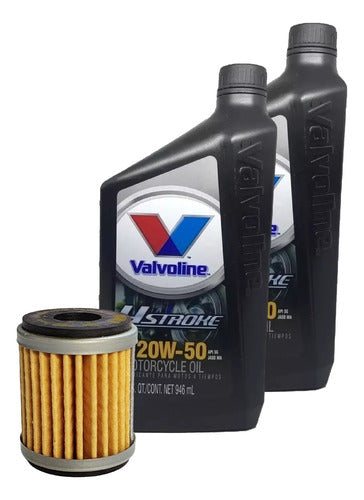 Mahle + Valvoline Kit Service Filtro + 2L Valvoline / Yamaha Ybr Xtz 250 Prem 0