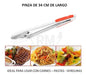 Stainless Steel 34cm Meat Tongs with Lock and Spring Handle 4