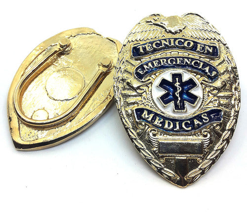 Golden Emergency Medical Technician Badge 1