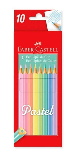 Faber Castell Colored Pencil Ecolapiz Pastel X10u. Long 0