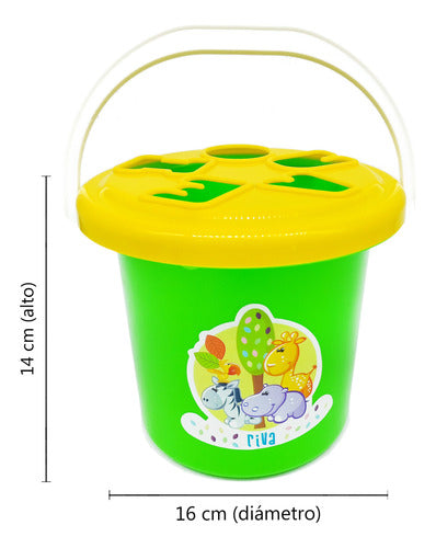 Generic Colorful Learning Bucket with Vowel Shapes - 10076 5