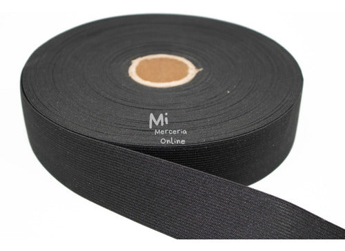 Cordón de Oro Black Polyester Elastic A.3005 - 5 cm x 25 m 0