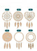 Baires Corte Laser Dreamcatchers with Feathers Fibrofácil Cutouts 10cm x 30 Units 2