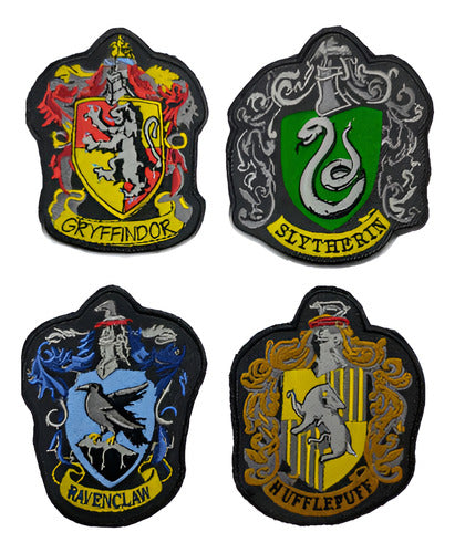 4 Parches Bordados Para Coser, De Harry Potter Casas 0